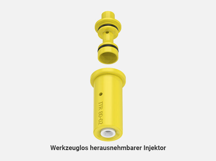 Werkzeuglos herausnehmbarer Injektor der Air-Injektor Hohlkegeldüsen ITR 80