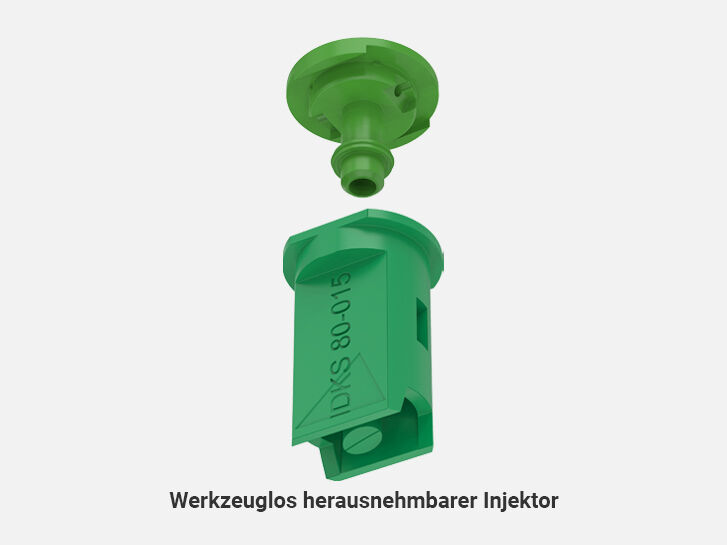 Werkzeuglos herausnehmbarer Injektor der Air-Injektor Kompakt-Schrägstrahldüse IDKS 80