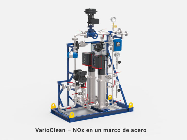 Sistema de desnitrificación VarioClean – NOx en un marco de acero