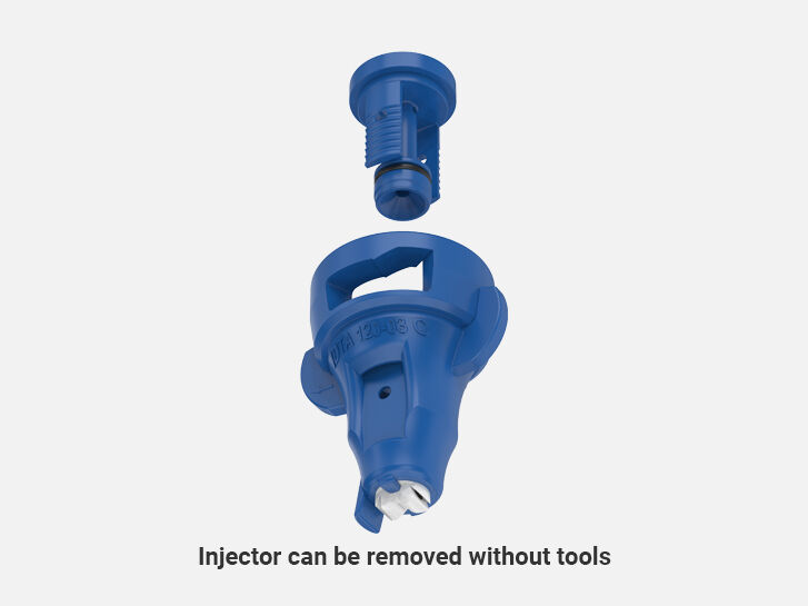 Toolless removable injector