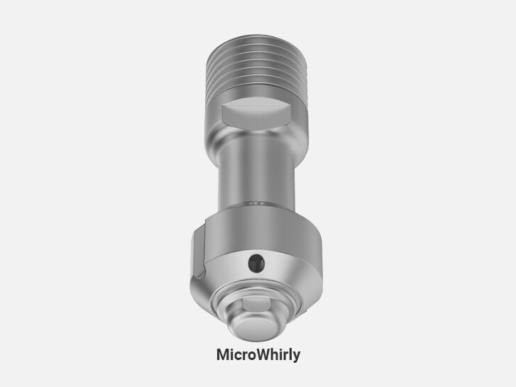 Rotating cleaning nozzle „MicroWhirly“ with slide bearing, stainless steel